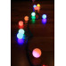 Ghirlanda cu LED-uri, pentru exterior, 30 globuri, 14,5m, color