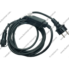 Cablu de alimentare negru 3m cu stecher DD 9014 gama sistem PROFI