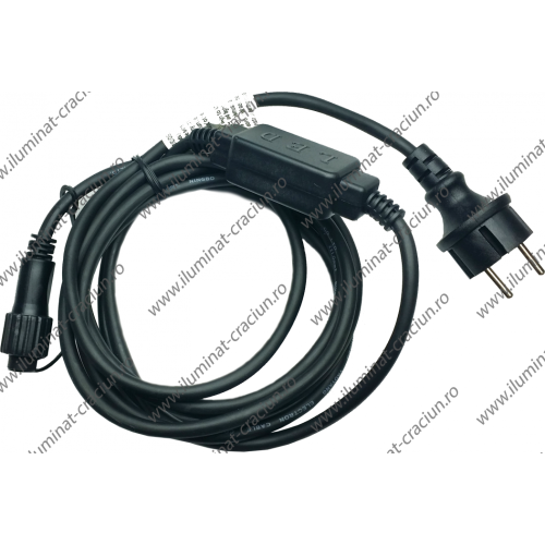 Cablu de alimentare negru 3m cu stecher DD 9014 gama sistem PROFI