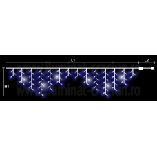 Instalatie streasina sir 64 LED Albastra + FLASH 1.6x0.7m - Exterior gama S-OUT