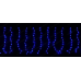 Instalatie perdea ploaie sir LED Albastru 4.5x1m fir transparent interior