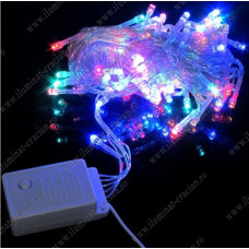 Instalatie Multicolora 8M 100 LED sir fir transparent - interior